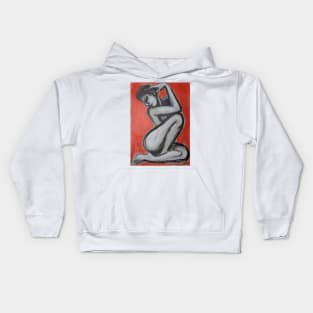 Posture 2 - Female Nude Kids Hoodie